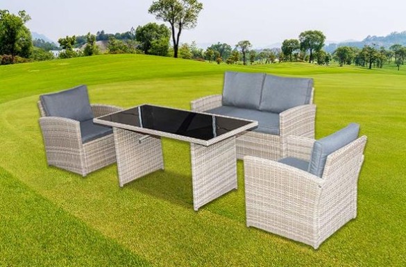 Is the woven part removable or easy to clean and maintain to keep the 2 Seat Sofa Dining Set beautiful and durable?